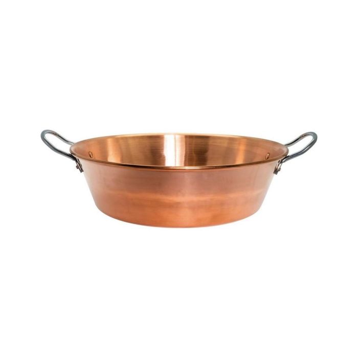 Baumalu Cuenco de mermelada de cobre 38 cm con asas de acero inoxidable 12/10 y 9 litros de capacidad 1