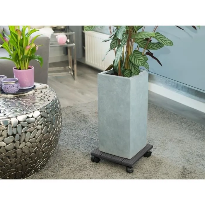 Nature Mesa Enrollable para Plantas - Madera Compuesta - H7 x 30 x 30 cm 1