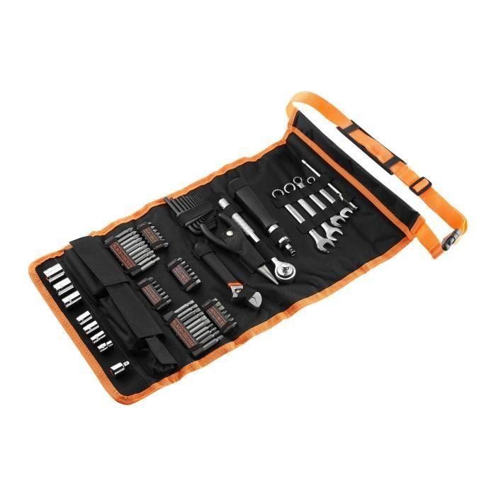 Black & Decker Bolsa Enrollable con 76 Accesorios para Mecánica Automotriz: Puntas Destornillador, Llaves, Zócalos y Herramientas Varias 1 Black & Decker Bolsa Enrollable con 76 Accesorios para Mecánica Automotriz: Puntas Destornillador, Llaves, Zócalos y Herramientas Varias 1