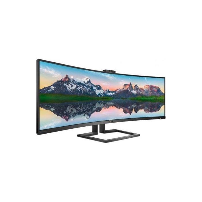 Philips 499P9H Monitor Curvo Ultrapanorámico 48.8" Dual QHD (5120x1440) 32:9 1800R USB-C KVM Webcam Windows Hello HDR400 Regulable 1 Philips 499P9H Monitor Curvo Ultrapanorámico 48.8" Dual QHD (5120x1440) 32:9 1800R USB-C KVM Webcam Windows Hello HDR400 Regulable 1
