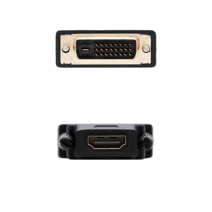 Nanocable 10.15.0700 Adaptador DVI 24+1 Macho a HDMI Hembra Tipo A - Conector Oro 24K Negro 1 Nanocable 10.15.0700 Adaptador DVI 24+1 Macho a HDMI Hembra Tipo A - Conector Oro 24K Negro 1
