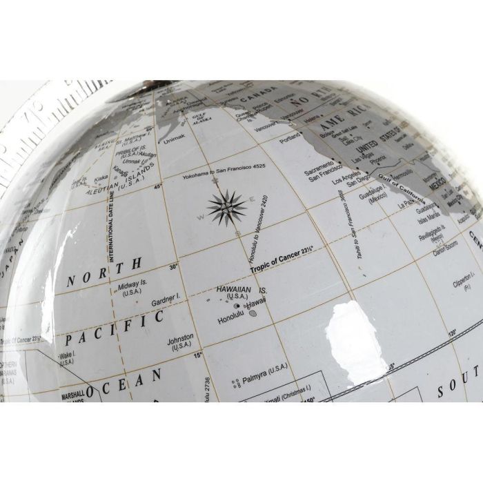 Globo Terraqueo DKD Home Decor Blanco Metal Plástico 27 x 25 x 61 cm 1