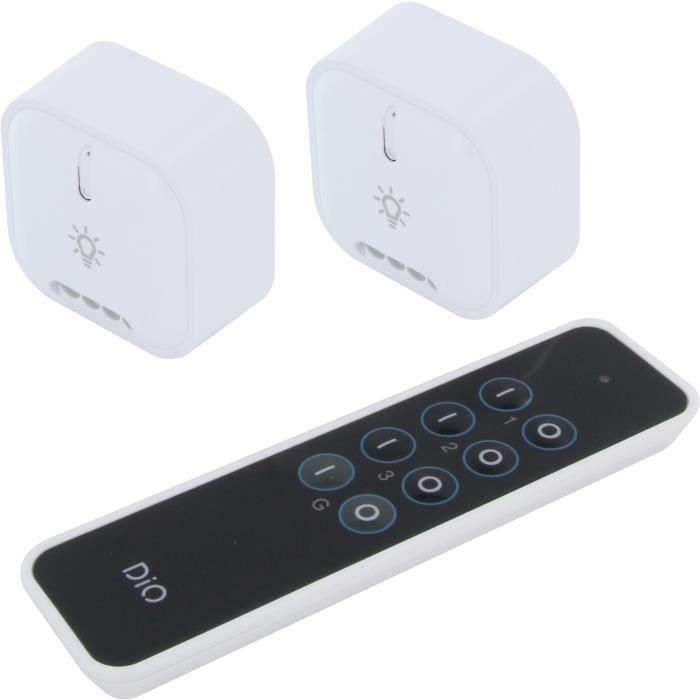 Kit de 2 módulos de iluminación y mando a distancia - DIO CONNECTED HOME - 54856 - 1000W - DiO 1.0 1