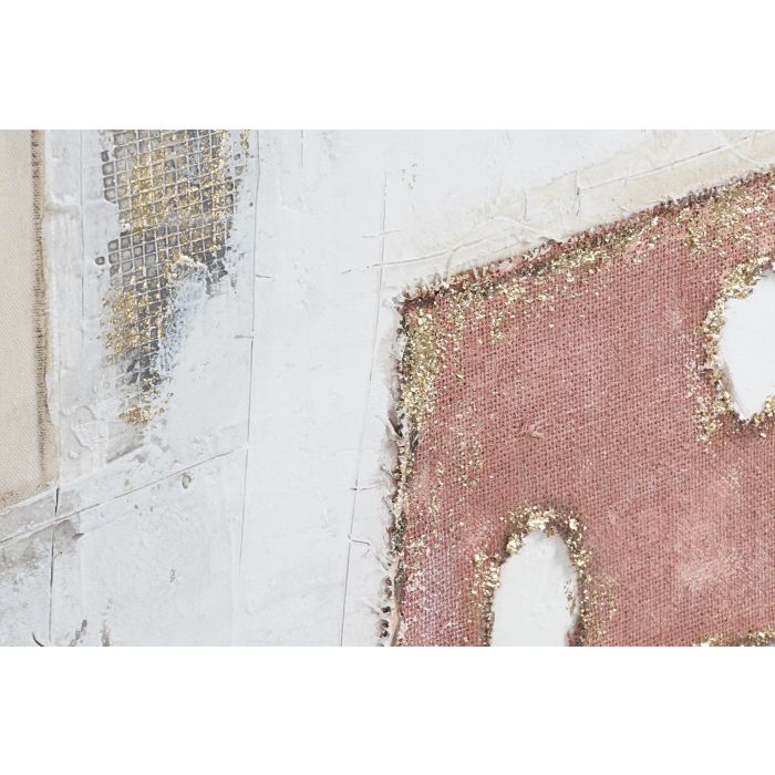 DKD Home Decor Cuadro Abstracto Beige Blanco 3.7 x 120 x 90 cm (2 Unidades) Pintado a Mano 2