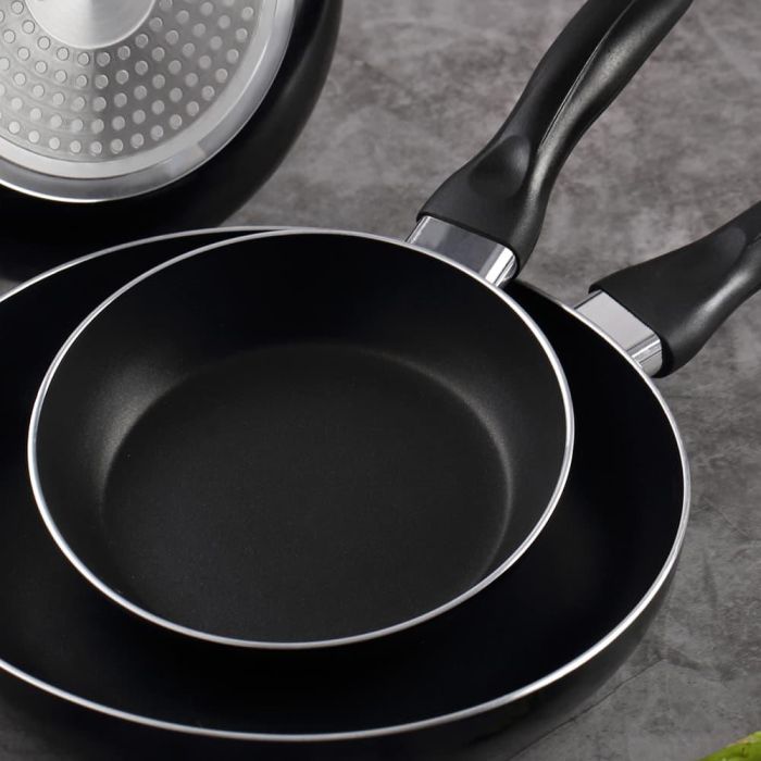 Set 3 sartenes aluminio prensado apto para inducción navy black ø16 / ø20 / ø24 cm 3 Set 3 sartenes aluminio prensado apto para inducción navy black ø16 / ø20 / ø24 cm 3