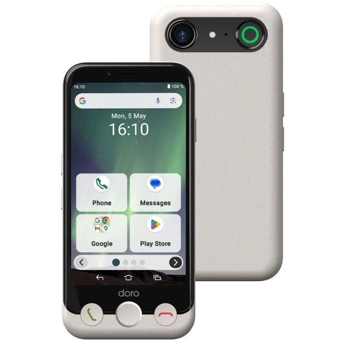 Doro Aurora A10 bone Smartphone Android 14, 4.5" IPS, 4GB RAM, 64GB Almacenamiento, Cámara 13MP, Negro/Blanco 1 Doro Aurora A10 bone Smartphone Android 14, 4.5" IPS, 4GB RAM, 64GB Almacenamiento, Cámara 13MP, Negro/Blanco 1