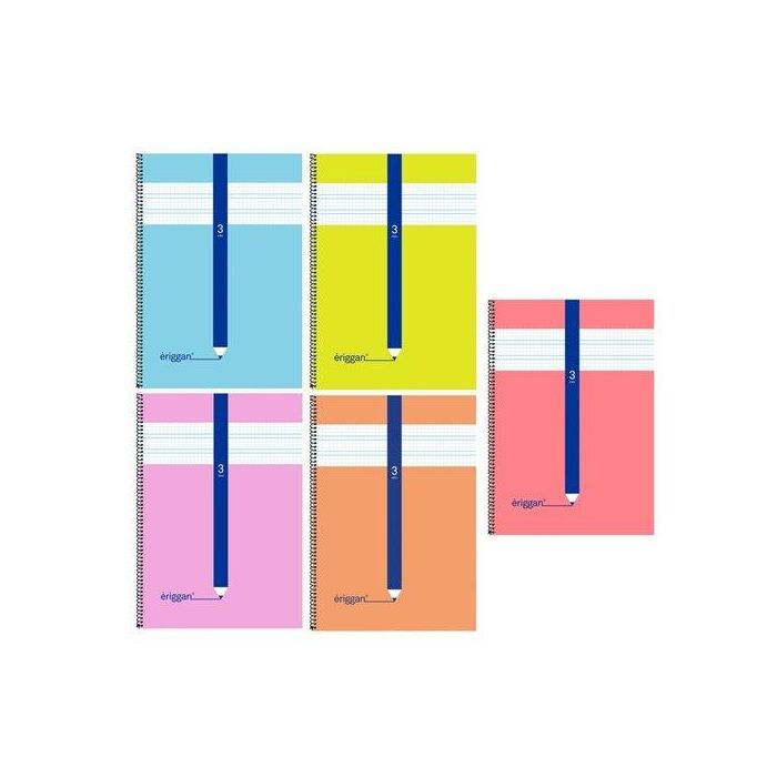 Lamela Bloc Eriggan Tapa Blanda Fº 80H 70G Cuadrovia 3 Mm (5 Col.Surt.)