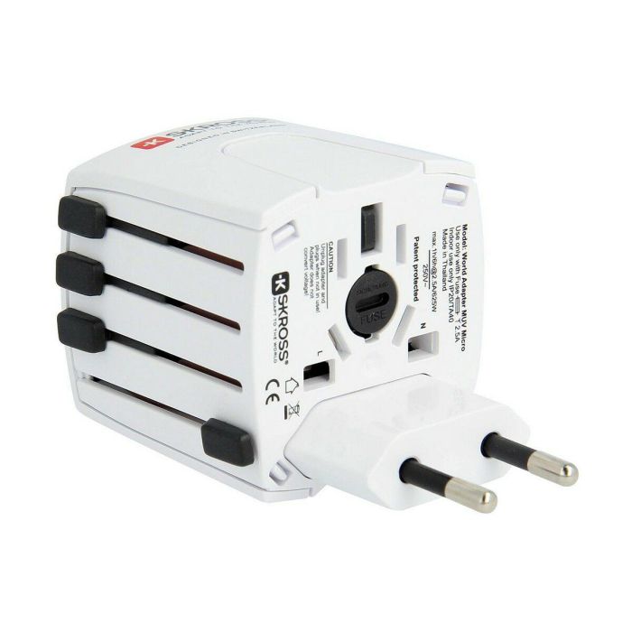 Adaptador de Enchufe Universal de Viaje Skross 1302180 2 Adaptador de Enchufe Universal de Viaje Skross 1302180 2
