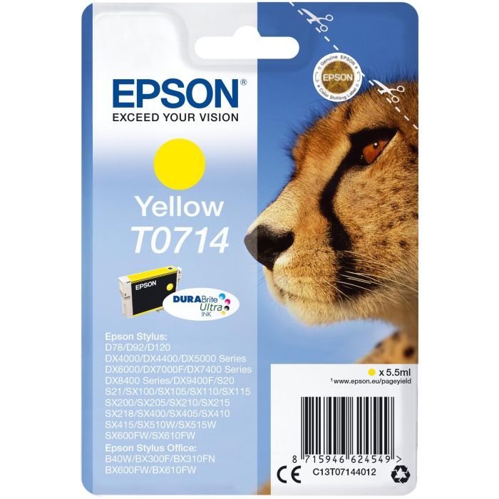 Epson Stylus D-78/92/120/DX-4000/5000/6000/7000F Cartucho Amarillo 0 Epson Stylus D-78/92/120/DX-4000/5000/6000/7000F Cartucho Amarillo 0