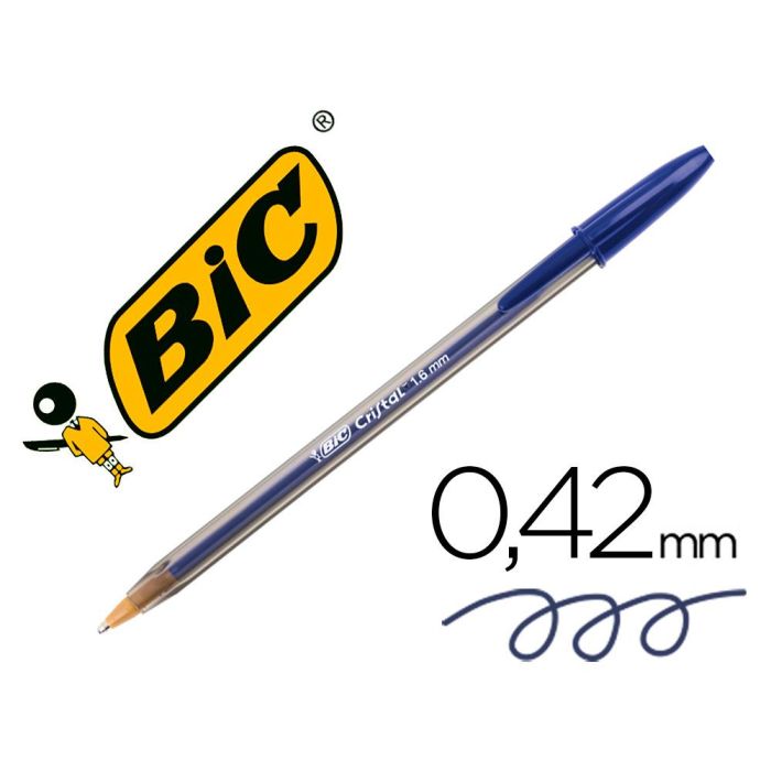 Bic Bolígrafo Cristal Large Azul Caja 50 Ud