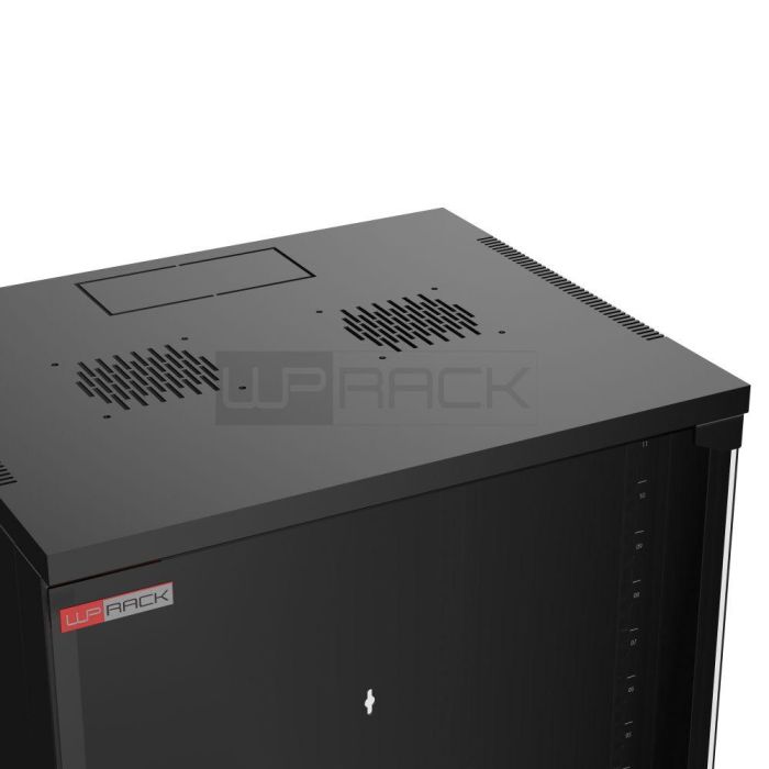 WP WPN-RWA-12604-B Armario Rack Mural 12U Negro 540x450x558mm con Puerta de Cristal y Cerradura, Soporta 50kg, IP20 5