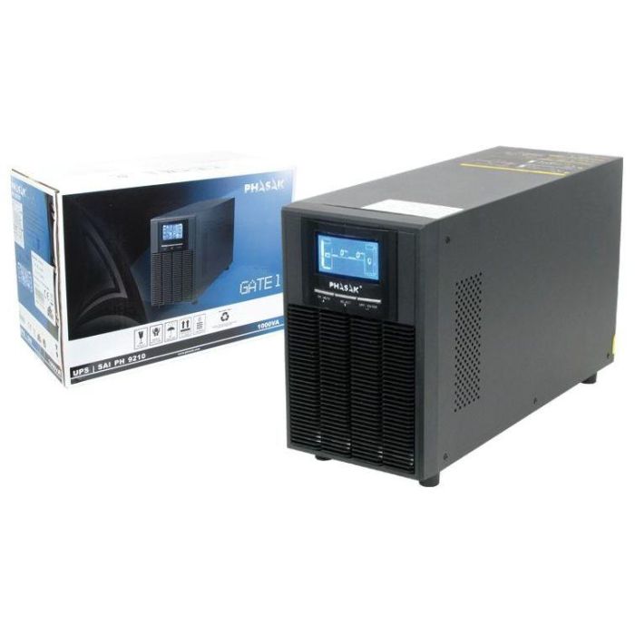 Phasak PH 9210 SAI Online Doble Conversión 1000 VA / 900 W Monofásico LCD Torre 3 Salidas USB 3