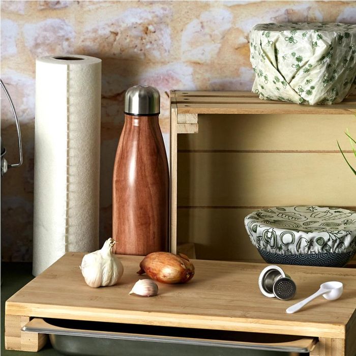 Cook Concept Tabla Cortar Con Cajón Acero Inoxidable Bambú 38.5x26.5cm 3