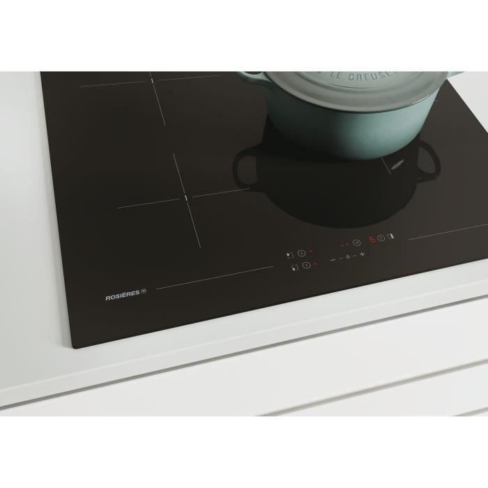 Placa vitrocerámica - ROSIERES - 3 fuegos - 5500 W - Controles táctiles - 59 x 52 cm - RKD73CT 4 Placa vitrocerámica - ROSIERES - 3 fuegos - 5500 W - Controles táctiles - 59 x 52 cm - RKD73CT 4