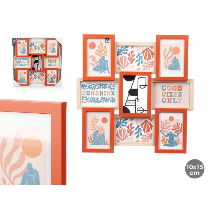 Portafoto Multiple 8 10X15Cm Con Metal Giftdecor (6 Unidades) Portafoto Multiple 8 10X15Cm Con Metal Giftdecor (6 Unidades)