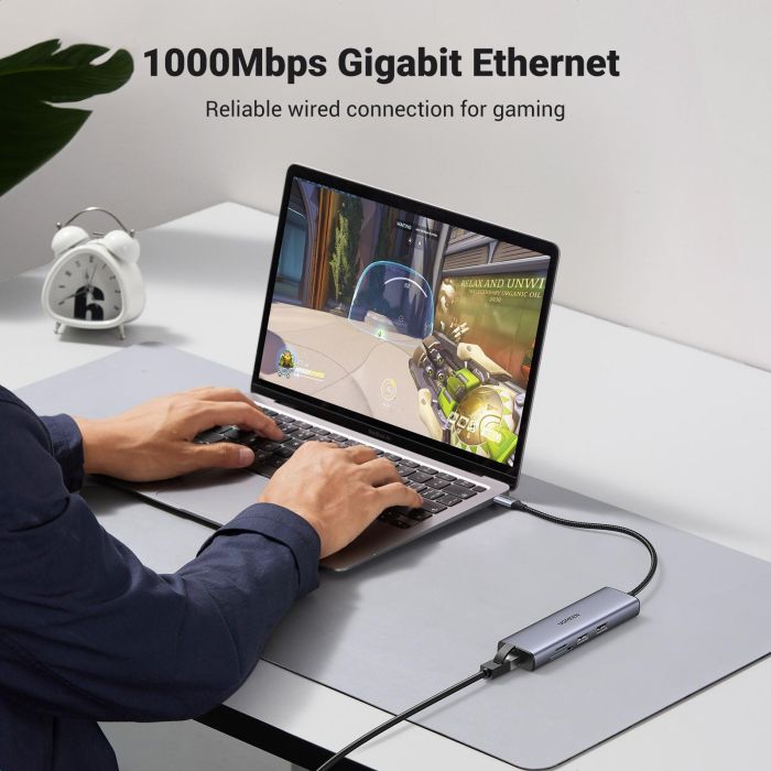 UGREEN USB-C to 2*USB3.0+HDMI+RJ 45+SD&TF +PD port Hub 4 UGREEN USB-C to 2*USB3.0+HDMI+RJ 45+SD&TF +PD port Hub 4