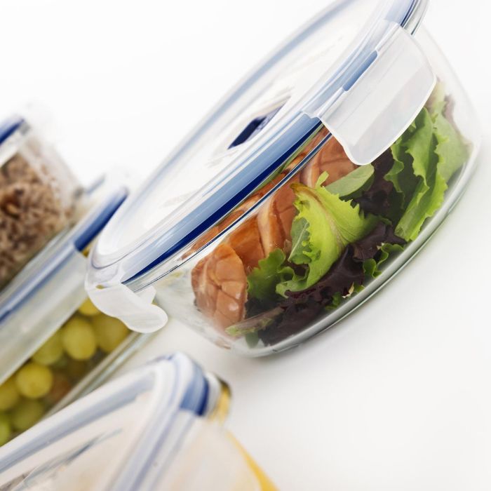 Set 7 Herméticos Vidrio con Tapa Pure Box Active Luminarc 38 cL - 76 cL - 82 cL - 92 cL - 2*122 cL 2