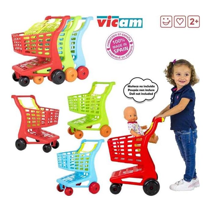 Vicam Carro de compra supermercado 43x34x53,5cm 2
