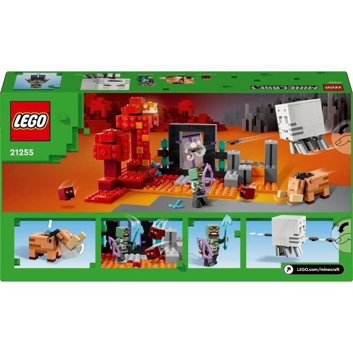 LEGO 21255 Minecraft Nether Portal Ambush, Juguete con Escenas de Batalla y Minifiguras, Figura de Hoglin 5 LEGO 21255 Minecraft Nether Portal Ambush, Juguete con Escenas de Batalla y Minifiguras, Figura de Hoglin 5