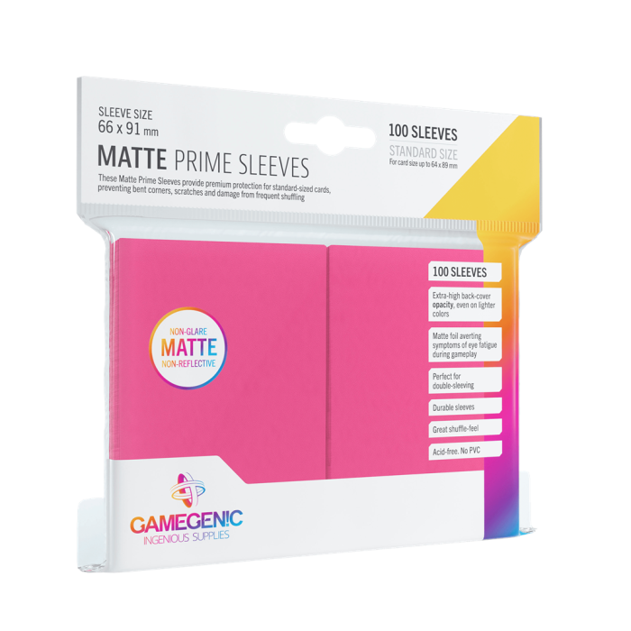 Pack Matte Prime Sleeves Pink (100)