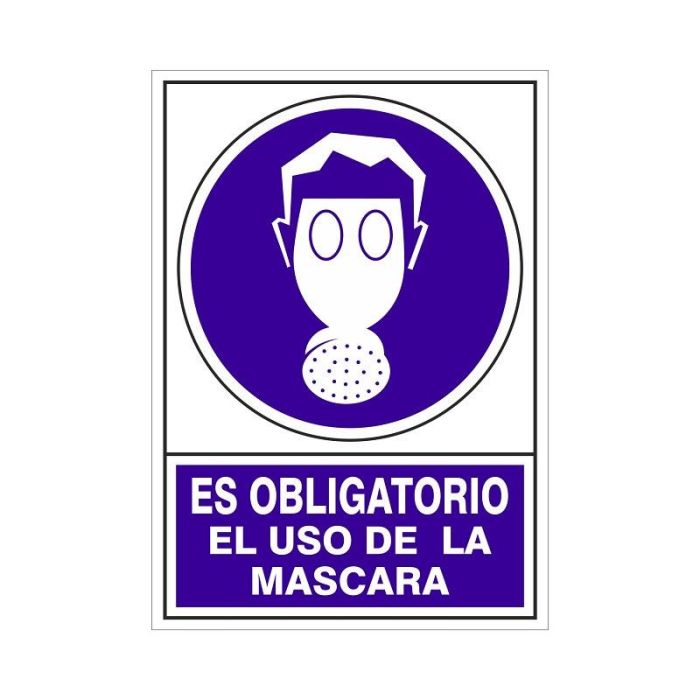 Señal 606 Adhesiva 105X74''Obli.Uso Masc'' Es Obligatorio El Uso De Mascarilla Duver Señal 606 Adhesiva 105X74''Obli.Uso Masc'' Es Obligatorio El Uso De Mascarilla Duver