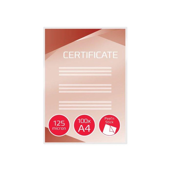 Gbc Bolsa de plastificar Din A4 2x125 Micras Autoadhesiva Caja de 100 unidades