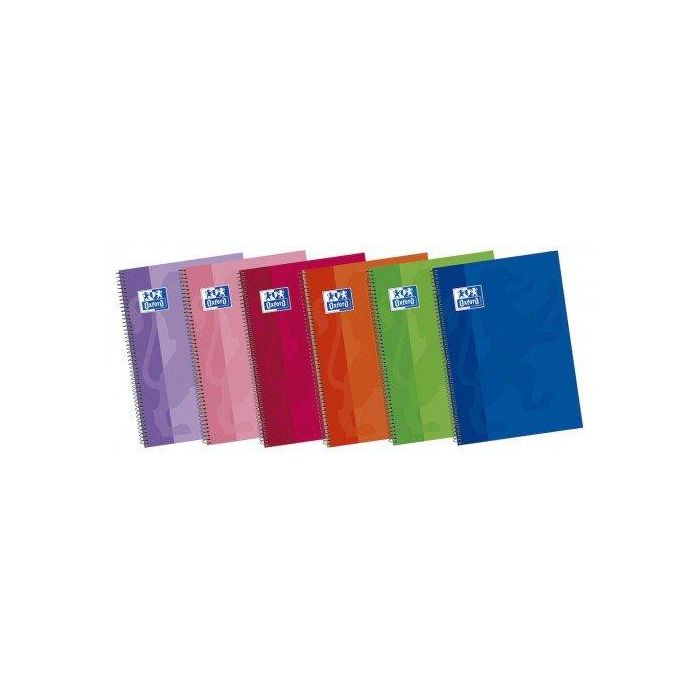 Bloc Oxford School Tapa Extra Fº 80H Pauta 3,5 90G Surtido (6 Col.) 5 unidades