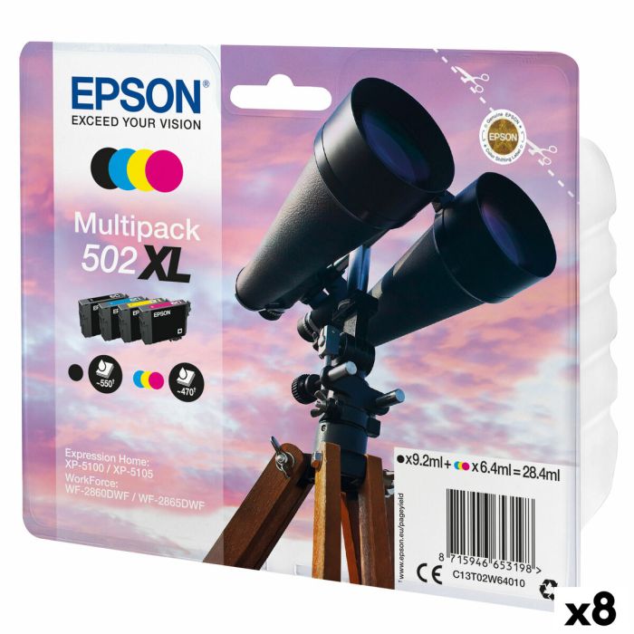 Cartucho de Tinta Original Epson XP-5100 5105 WF2860DWF 2865DWF Negro/Cian/Magenta/Amarillo (8 Unidades)