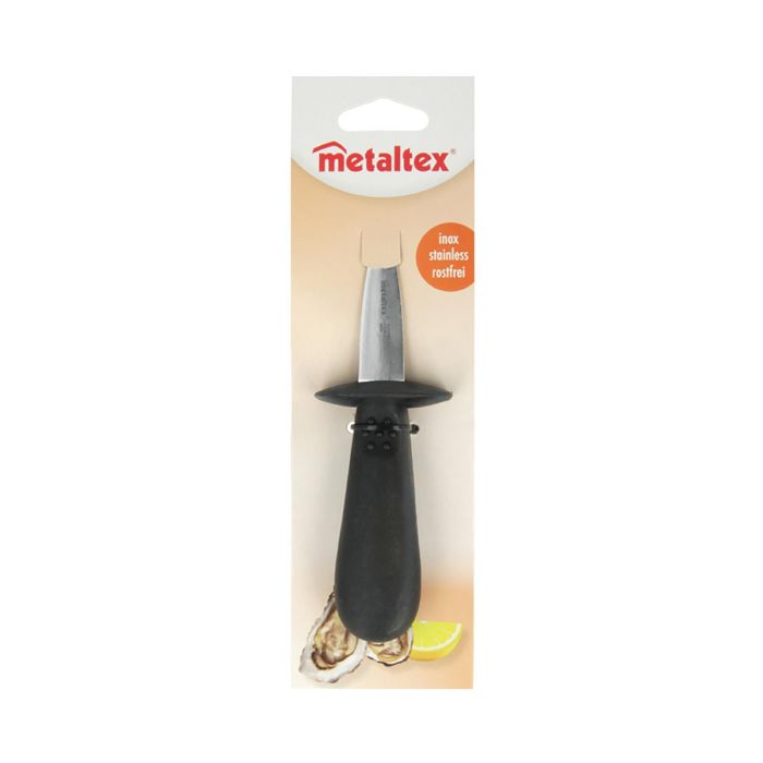 Metaltex Cuchillo abreostras 15.5cm hoja acero inoxidable mango plástico 2