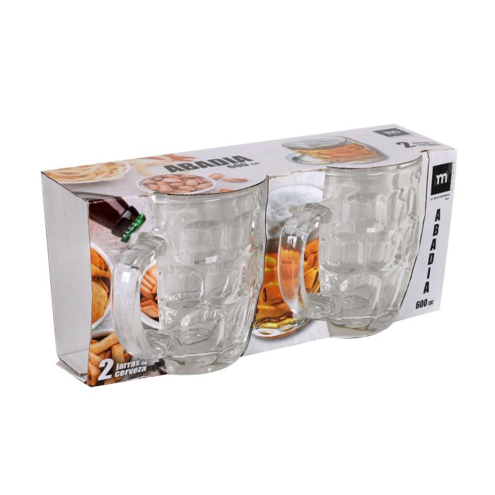 La Mediterranea Set de 2 Jarras de Cerveza Abadía 550 cc (12 Cajas) 5