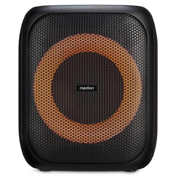 Medion MED1717419501858 Altavoz Compacto 50W RMS con Anillo LED Multicolor