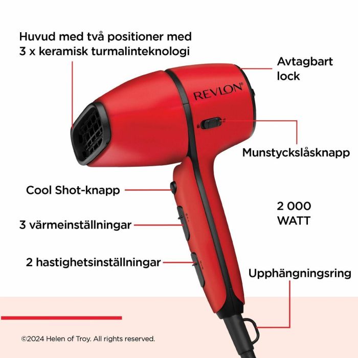 Secador de Pelo Revlon RVDR5320E Rojo 2000 W 2 Secador de Pelo Revlon RVDR5320E Rojo 2000 W 2