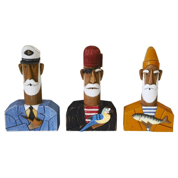 DKD Home Decor Marino dandou 26 Figura Decorativa Azul Naranja Madera Reciclada 6 x 23 x 14 cm DKD Home Decor Marino dandou 26 Figura Decorativa Azul Naranja Madera Reciclada 6 x 23 x 14 cm