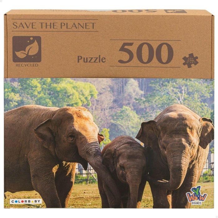 Puzzle Colorbaby Elephant 500 Piezas 6 Unidades 61 x 46 x 0,1 cm 6 Puzzle Colorbaby Elephant 500 Piezas 6 Unidades 61 x 46 x 0,1 cm 6