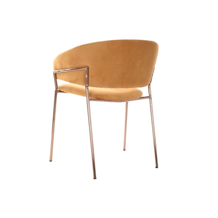 DKD Home Decor Silla Naranja Dorado 53 x 74 x 58 cm (2 Unidades) 5