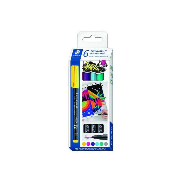 Rotulador Permanente Staedtler 317 Lumocolor (M) Caja De 6