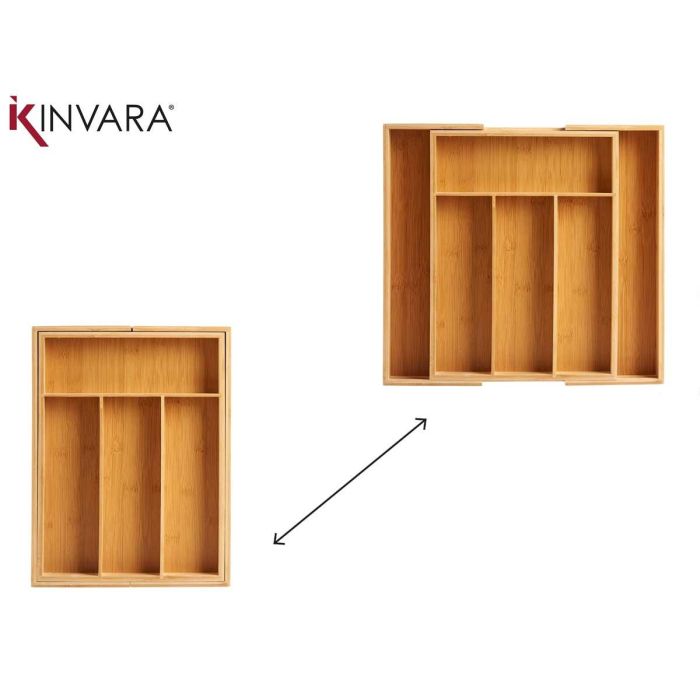 Cubertero Bambu 6 Huecos Extensible Kinvara 38X5CM (6 Unidades) 3 Cubertero Bambu 6 Huecos Extensible Kinvara 38X5CM (6 Unidades) 3