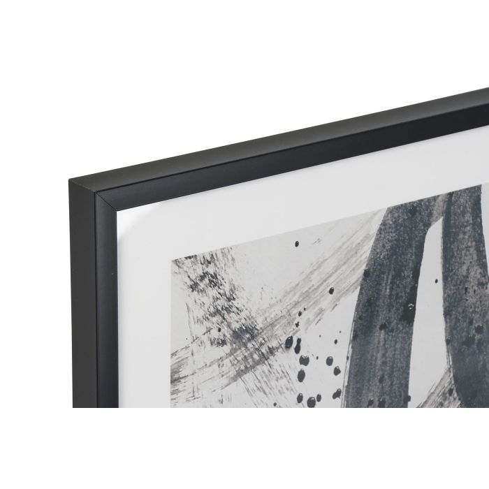 DKD Home Decor Cuadro de Pared Decorativo Estilo Loft Abstracto Negro y Gris, Marco PS y MDF, 70x50x3 cm, Set de 3 Unidades 1