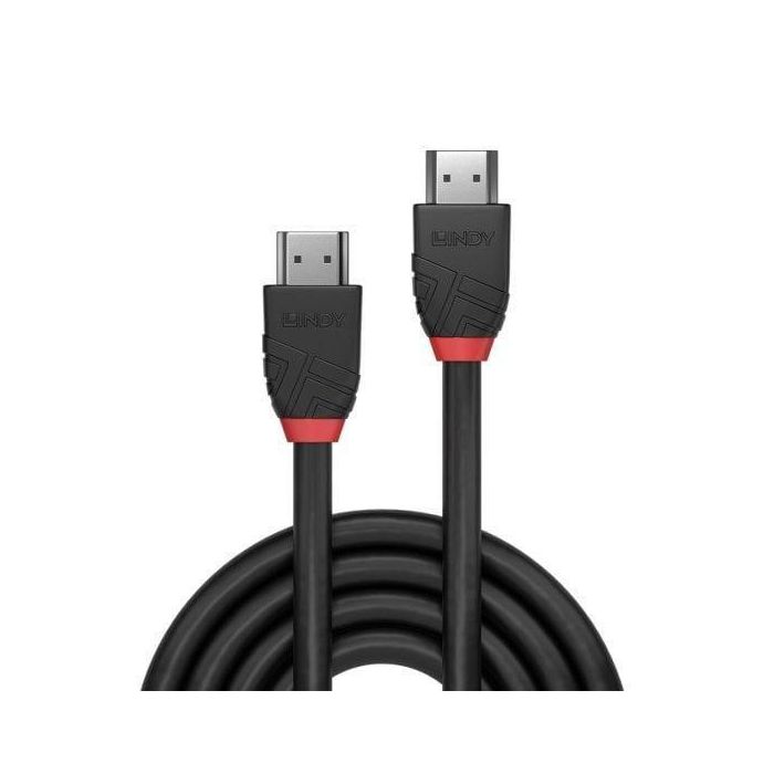 Lindy 1m 8K60Hz HDMI Cable, Black Line 1 Lindy 1m 8K60Hz HDMI Cable, Black Line 1