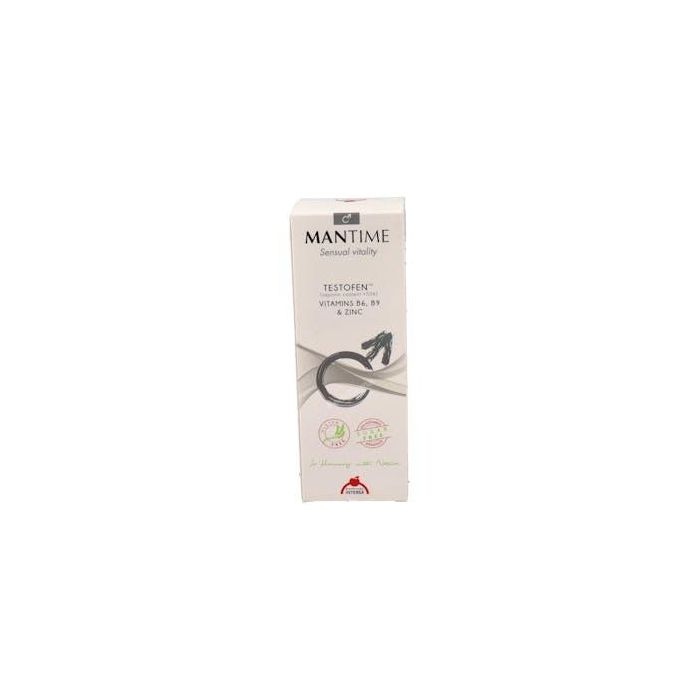 INTERSA Mantime 60 cápsulas, suplemento para rendimiento sexual, apoyo hormonal, fertilidad y fatiga