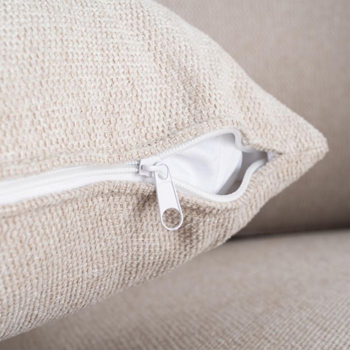 Sofá 2 Plazas Crema Tejido-Madera 165 X 96 X 86 cm