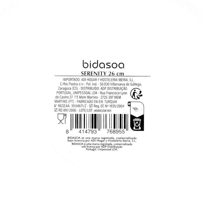 Plato Risotto Porcelana Serenity Hydrozero Bidasoa 26 cm 5