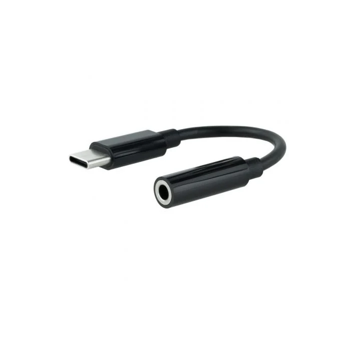 NANO CABLE 10.24.1205 Cable Adaptador de Audio USB-C Macho a Jack 3.5 Hembra 0.11m Negro