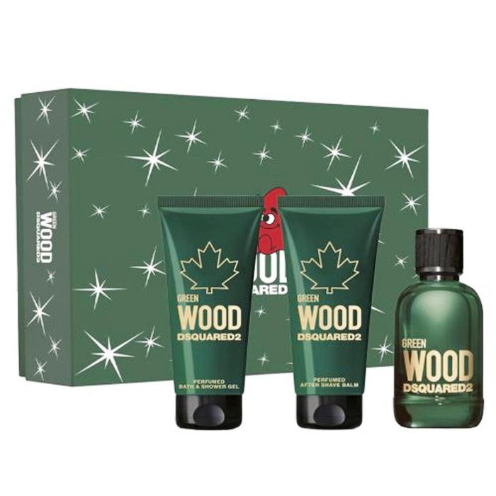 Dsquared Green wood eau de toilette 100 ml + balsamo after shave 75 ml + gel de baño perfumado 75 ml Dsquared Green wood eau de toilette 100 ml + balsamo after shave 75 ml + gel de baño perfumado 75 ml