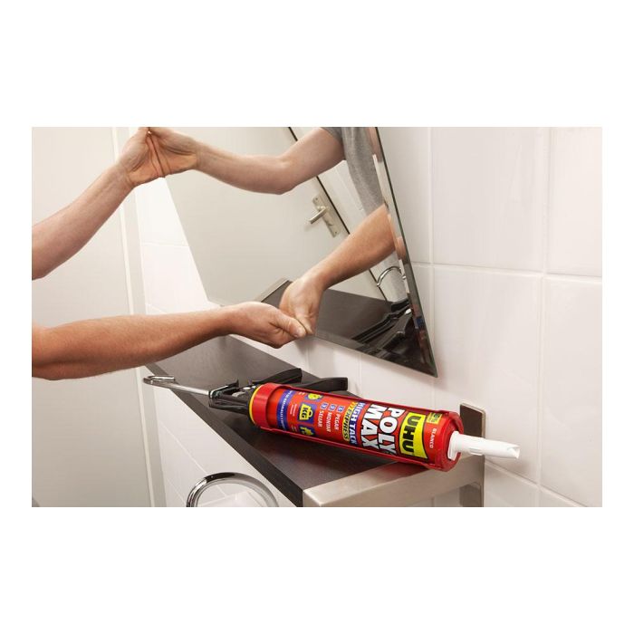 Uhu Poly max high tack® express adhesivo de montaje y sellador universal, 440 g - Blanco 3