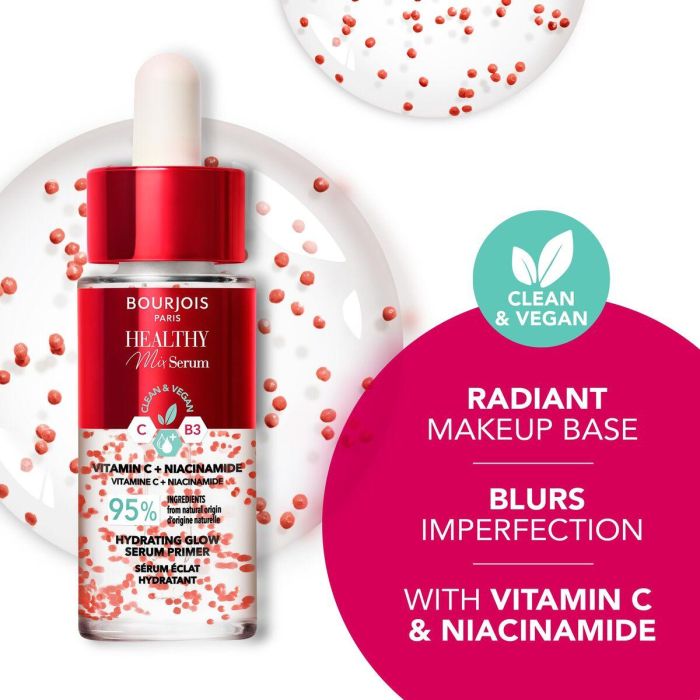 Bourjois HEALTHY MIX SERUM Base Iluminador Hidratante 30 ml – Con Vitamina C y Niacinamida, Fórmula Vegana 10