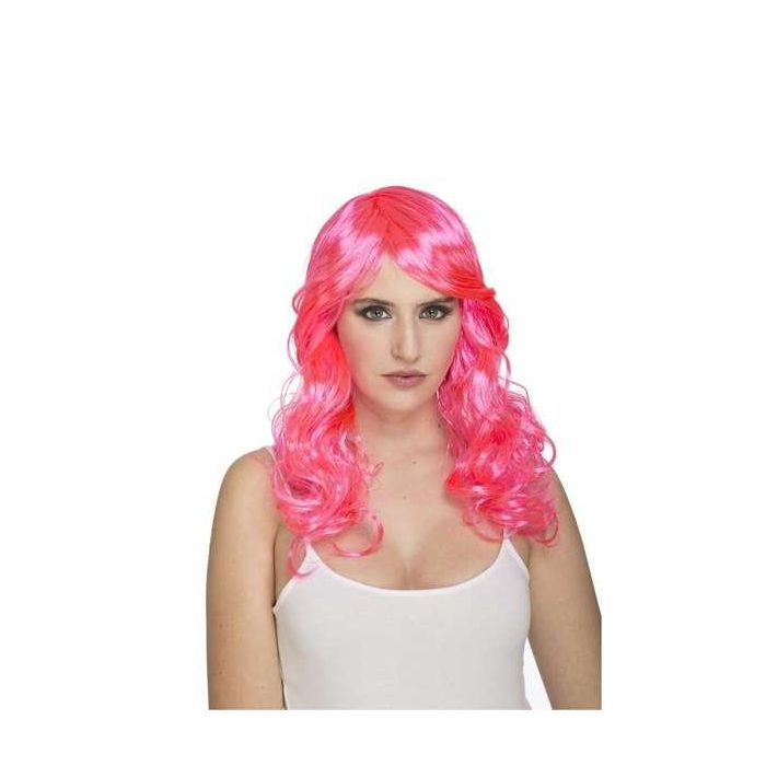 Peluca rizada rosa 165 g 1 Peluca rizada rosa 165 g 1