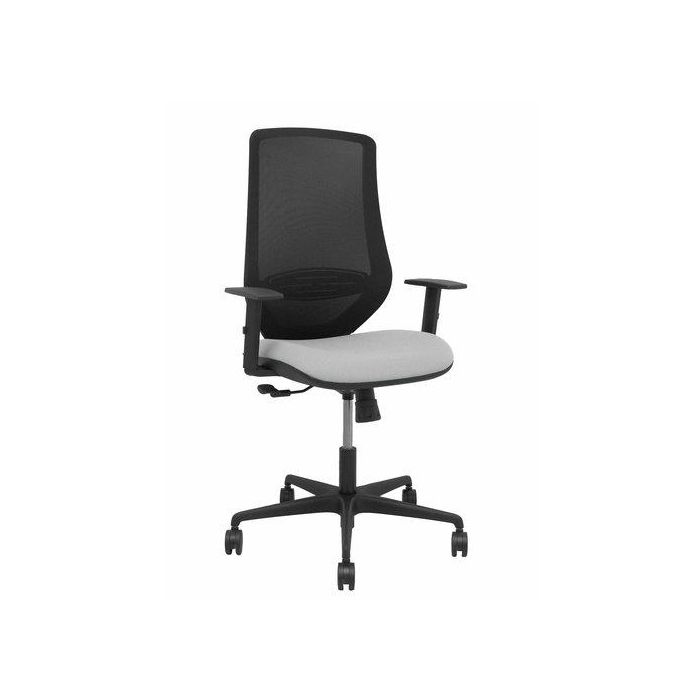 Silla Piqueras Y Crespo Mardos Brazos Regulables Ergonomica Mecanismo Basculante Respaldo Malla Negra Asiento Tapizado Bali Gris Claro