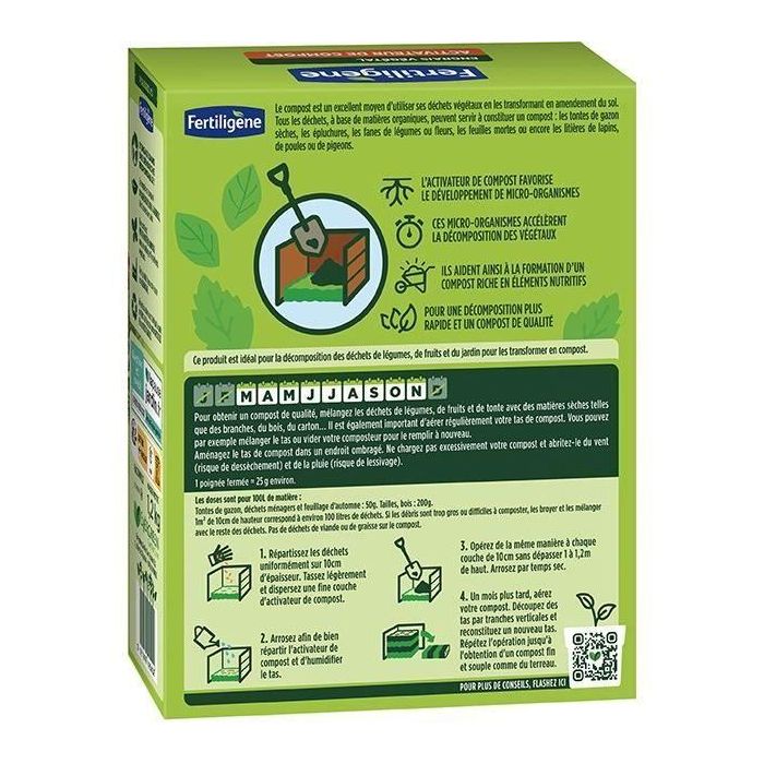 Activador de compost FERTILIGENE - FACOMP12 - 1,2 kg - Acelera la descomposición de residuos 1 Activador de compost FERTILIGENE - FACOMP12 - 1,2 kg - Acelera la descomposición de residuos 1