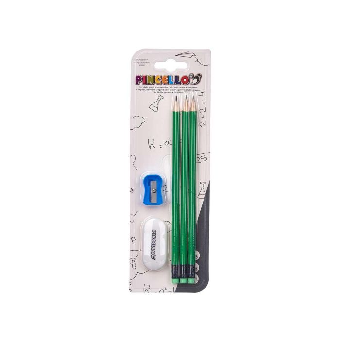 Set 3 Lapiceros Fluor Pincello con Sacapuntas y Goma, 8x24.5x1.2 cm - Azul, Naranja, Rojo, Verde (48 Unidades) 2 Set 3 Lapiceros Fluor Pincello con Sacapuntas y Goma, 8x24.5x1.2 cm - Azul, Naranja, Rojo, Verde (48 Unidades) 2